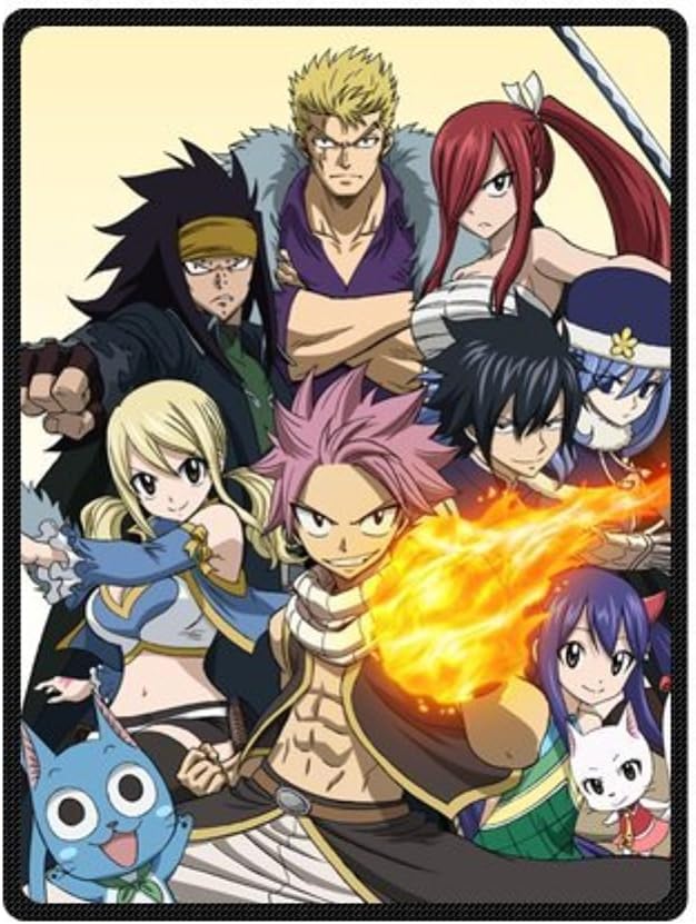 Godes You Sysuser Japanese Anime Fairy Tail Natsu Lucy Custom Blanket Creative Cotton Blanket Indoor / Outdoor Blanket