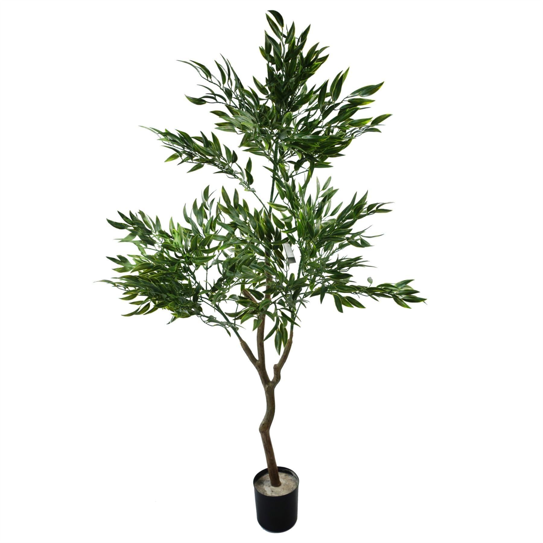 Leaf 120Cm Uv Japanese Ficus Tree Realistic Artificial Japanese Fruticosa Ficus Tree