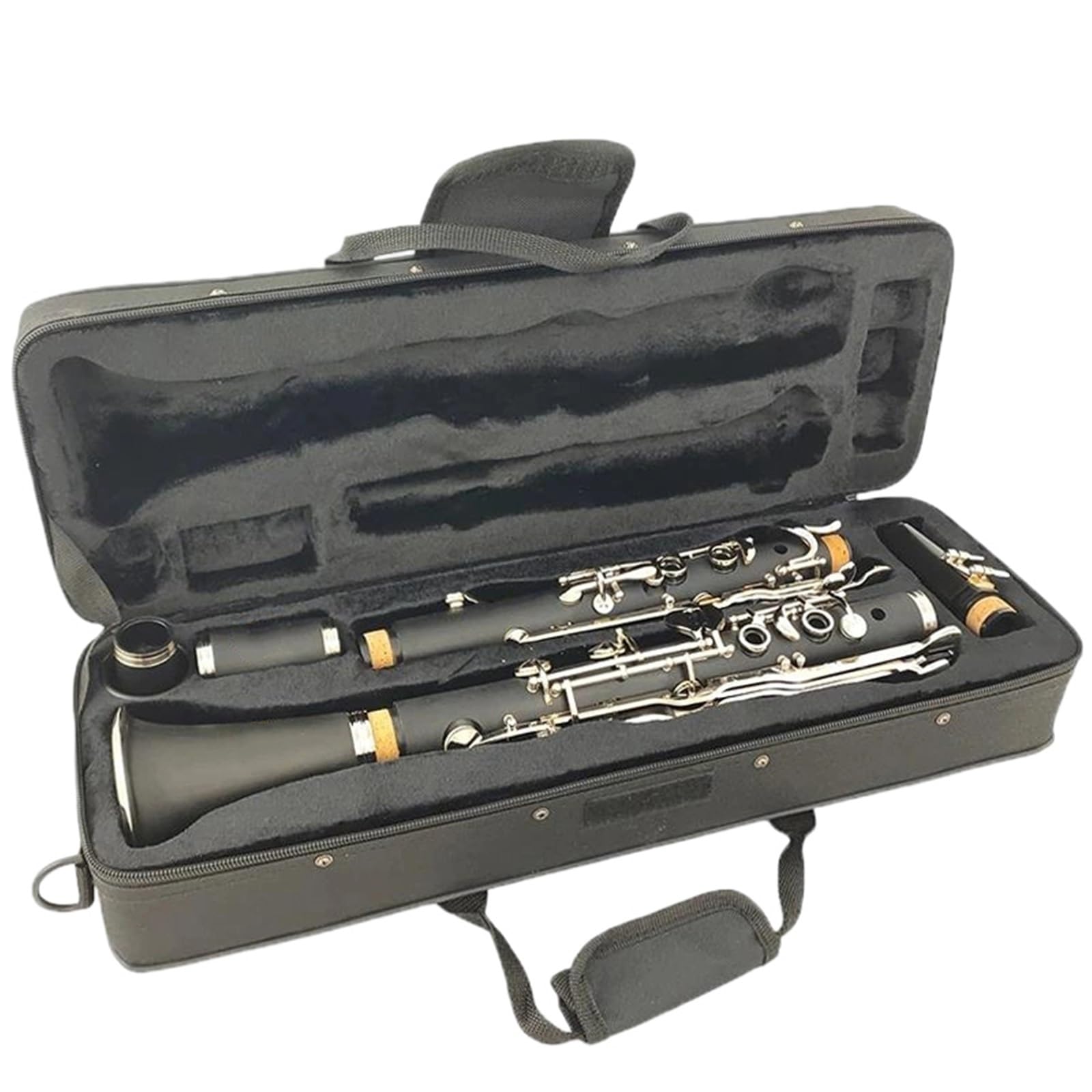 Clarinete Con Llave 18/20 Tono G Resina ABS Material Del Cuerpo Niquelado(18keys)