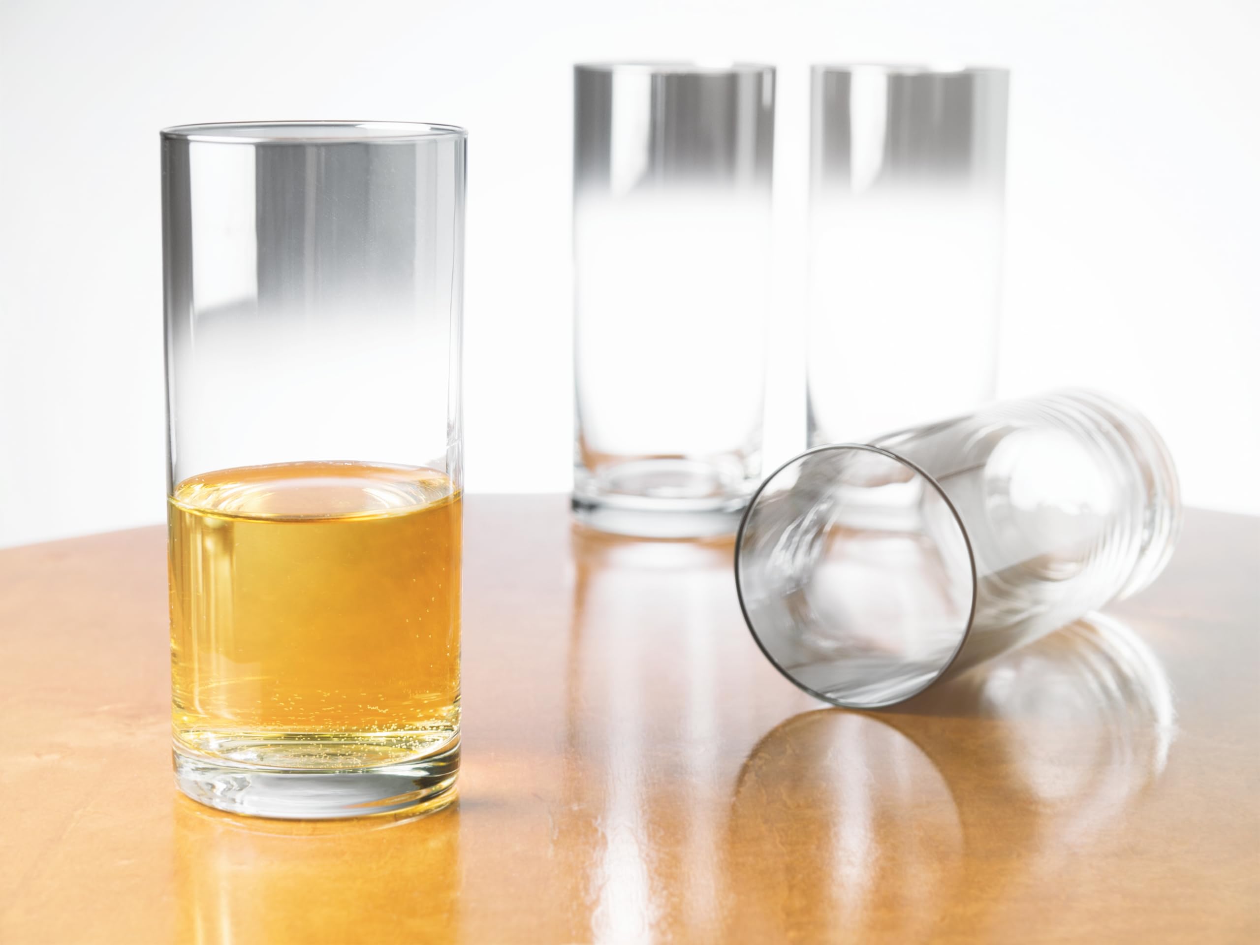 Barski Highball-Glas – Trinkgläser – geräuchert – für Wasser, Saft, Wein, Bier und Cocktails – Set mit 4 – 340 ml – hergestellt in Europa