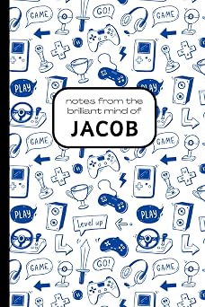 Notes from the Brilliant Mind of Jacob Lined Notepad, Journal, Composition Notebook | Personalized Gift for Jacob | 120 Pages