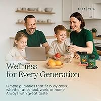 Vista 8 de (120 Masticables) Suplemento de Frutas y Verduras - Gomitas Super Greens (9 Superfrutas y 30 Verduras) Hongos, Vitaminas de Frutas y Verduras, Sin