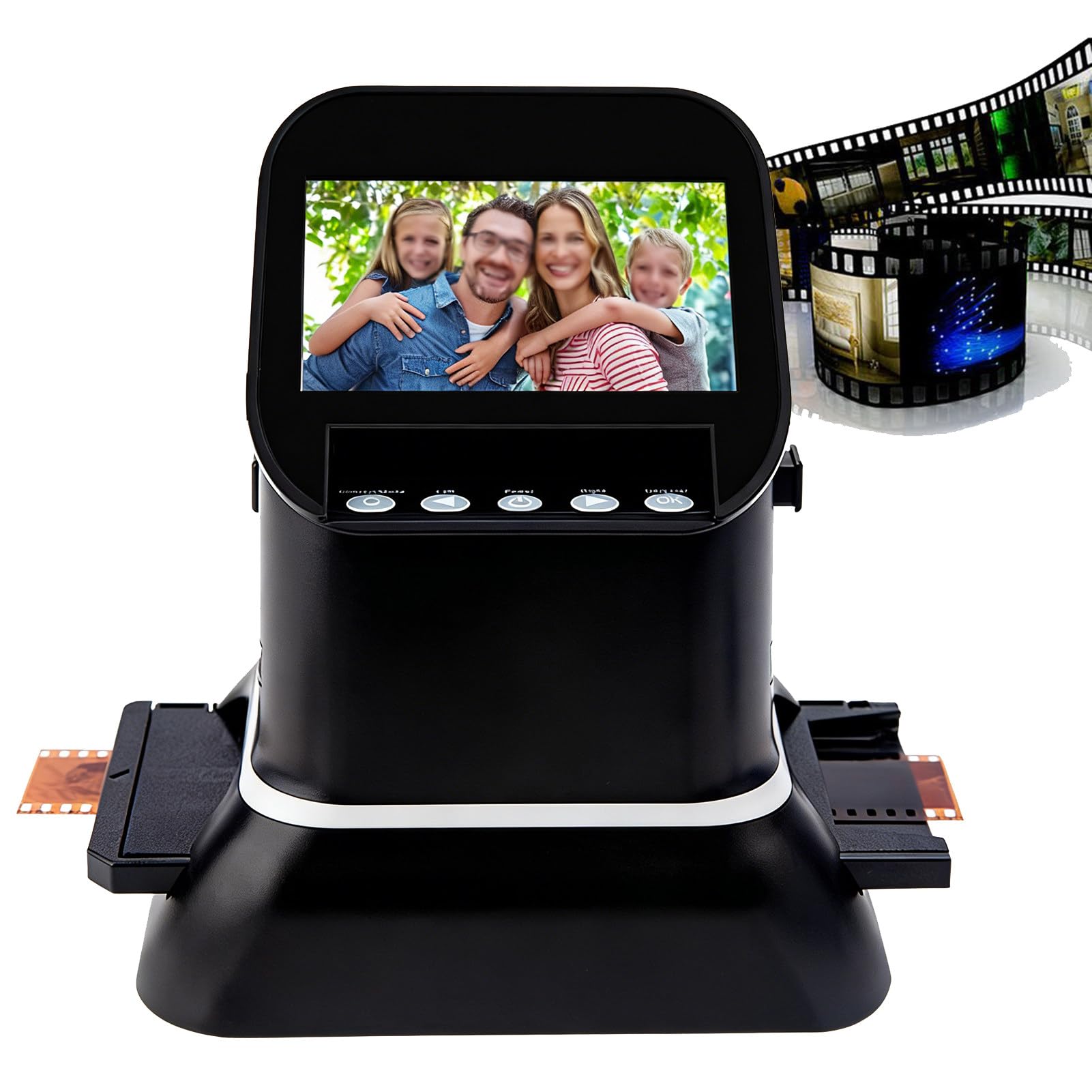 Scanner de Diapositives et Films 120 Haute Résolution, convertisseur Numérique 1080p pour Négatifs et Diapositives 35mm, 135, 126 et 127 en JPEG Numérique, avec Prévisualisation