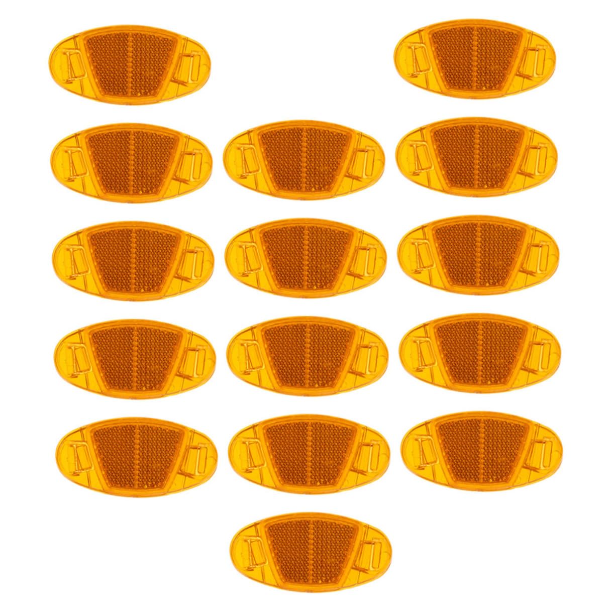 POPETPOP Safety Warning Bicycle Reflector 16pcs Bike Wheel Rim Lights Easy Assembly Yellow Reflective Lights