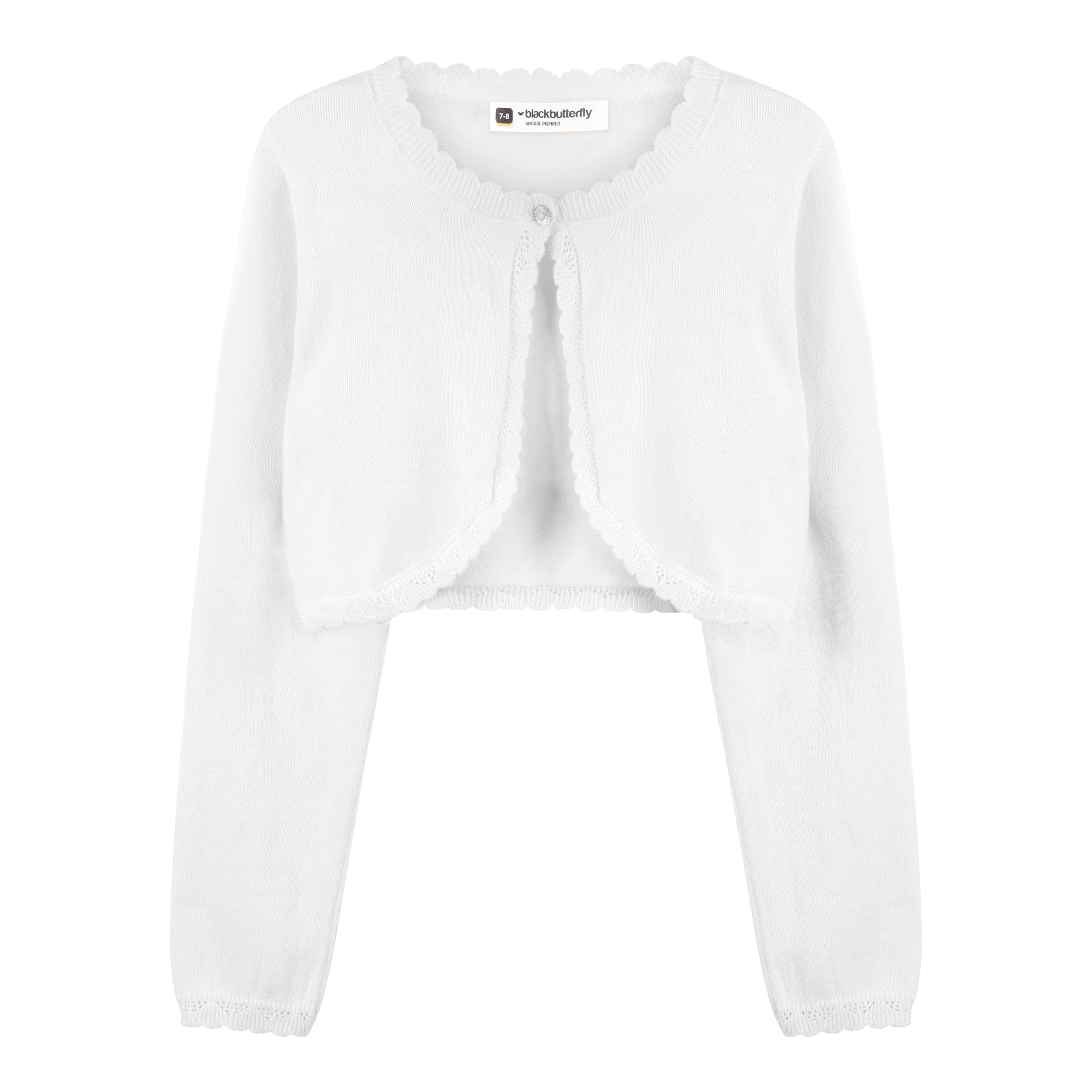 BlackButterfly Ragazze Maniche Lunghe Lavorato a Maglia Bambini Bambini Bolero Coprispalla