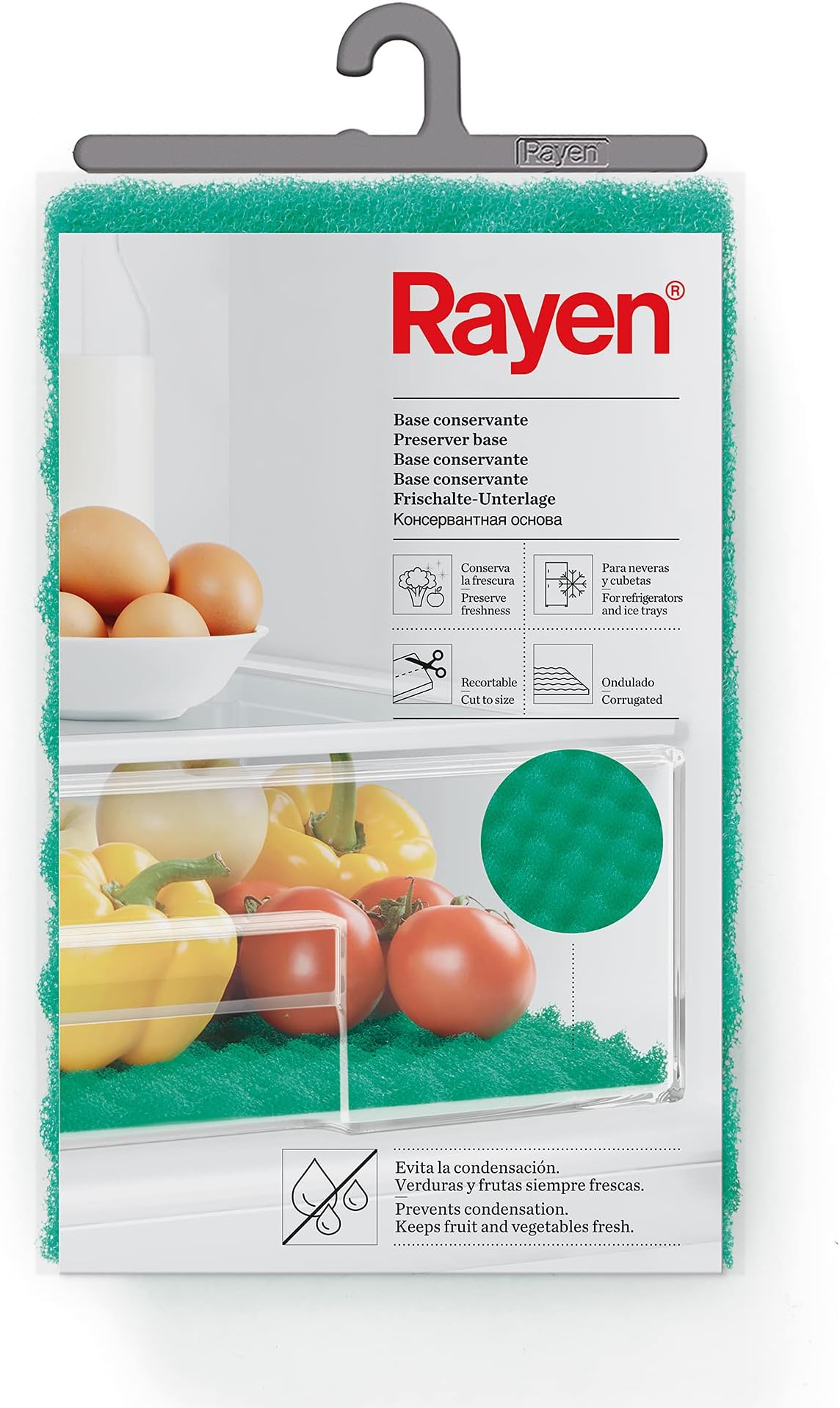 Rayen 6313.50 Refrigerator Drawer Mat, Green, 47 x 30 cm