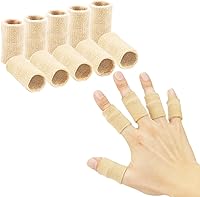 Vista 1 de Fundas para dedos, soporte de férula para el pulgar para soporte de dedos, cinta elástica transpirable, protector de presión de compresión