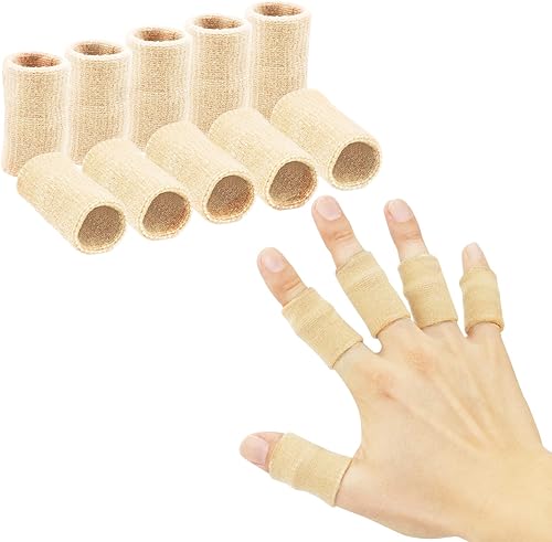Miniatura 8 de Fundas para dedos, soporte de férula para el pulgar para soporte de dedos, cinta elástica transpirable, protector de presión de compresión para