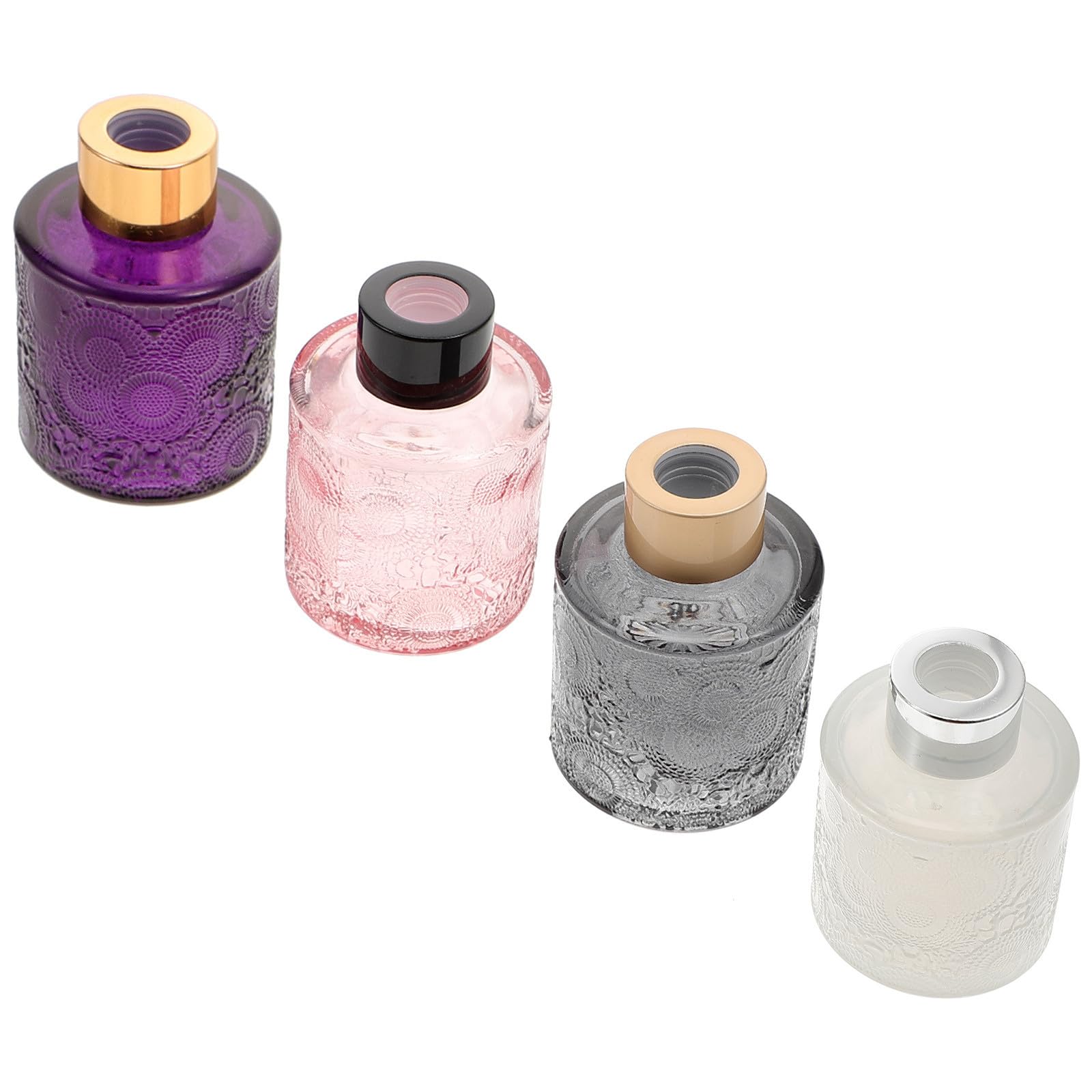 Botellas de vidrio para aromaterapia CRAFTHROU con relieve artístico y acabado artesanal exclusivo