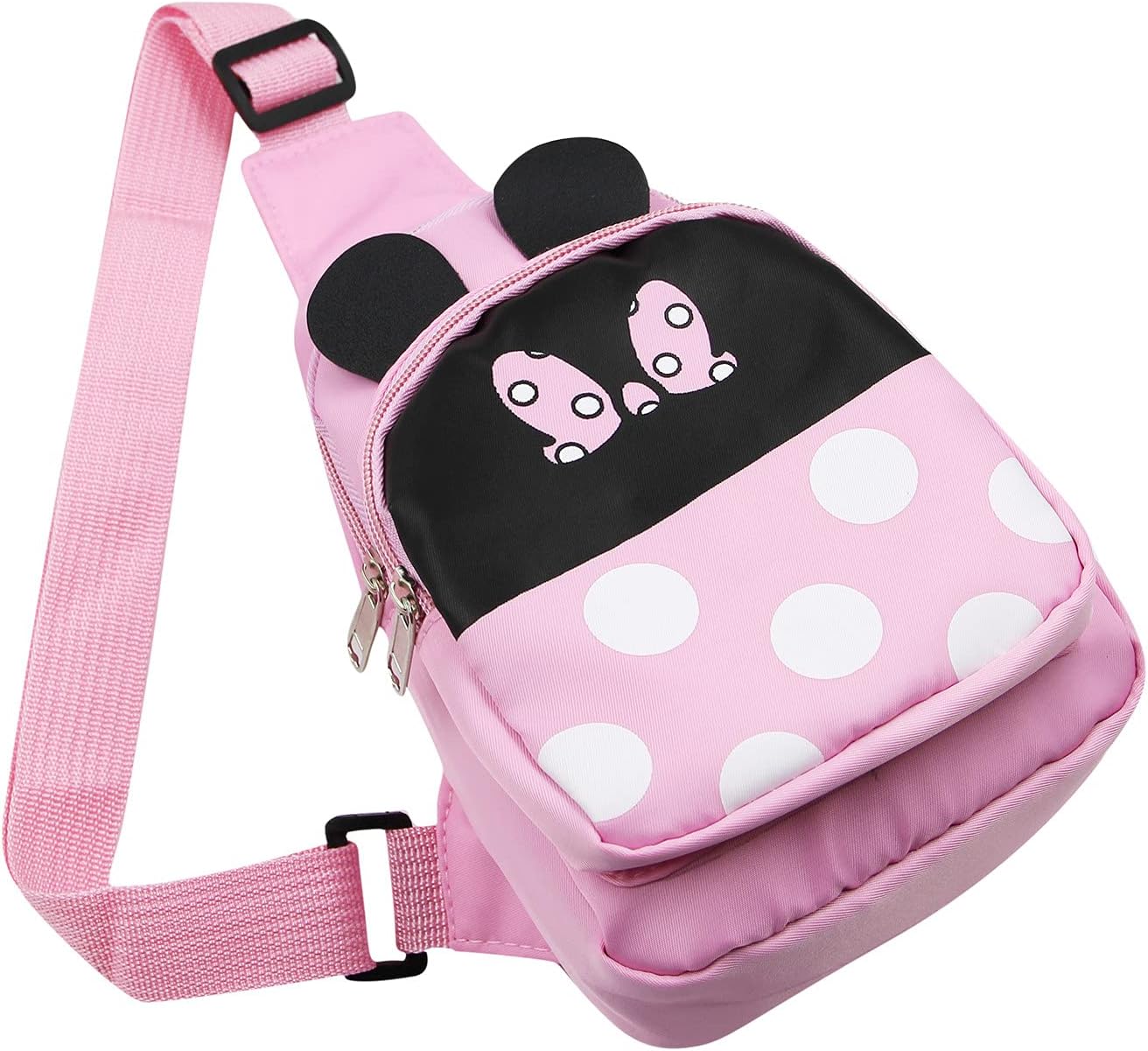 JUMISEE Cartoon Mouse Crossbody Chest Bag Cute Bow Sling Shoulder Bag Travel Hiking Daypack
