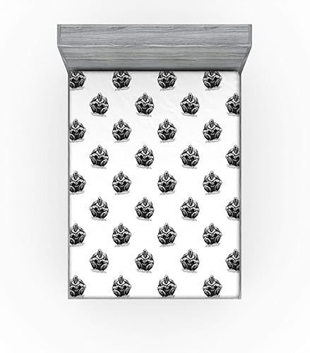 Miniatura 10 de Ambesonne - Sábana bajera ajustable, diversos colores y tres tamaños