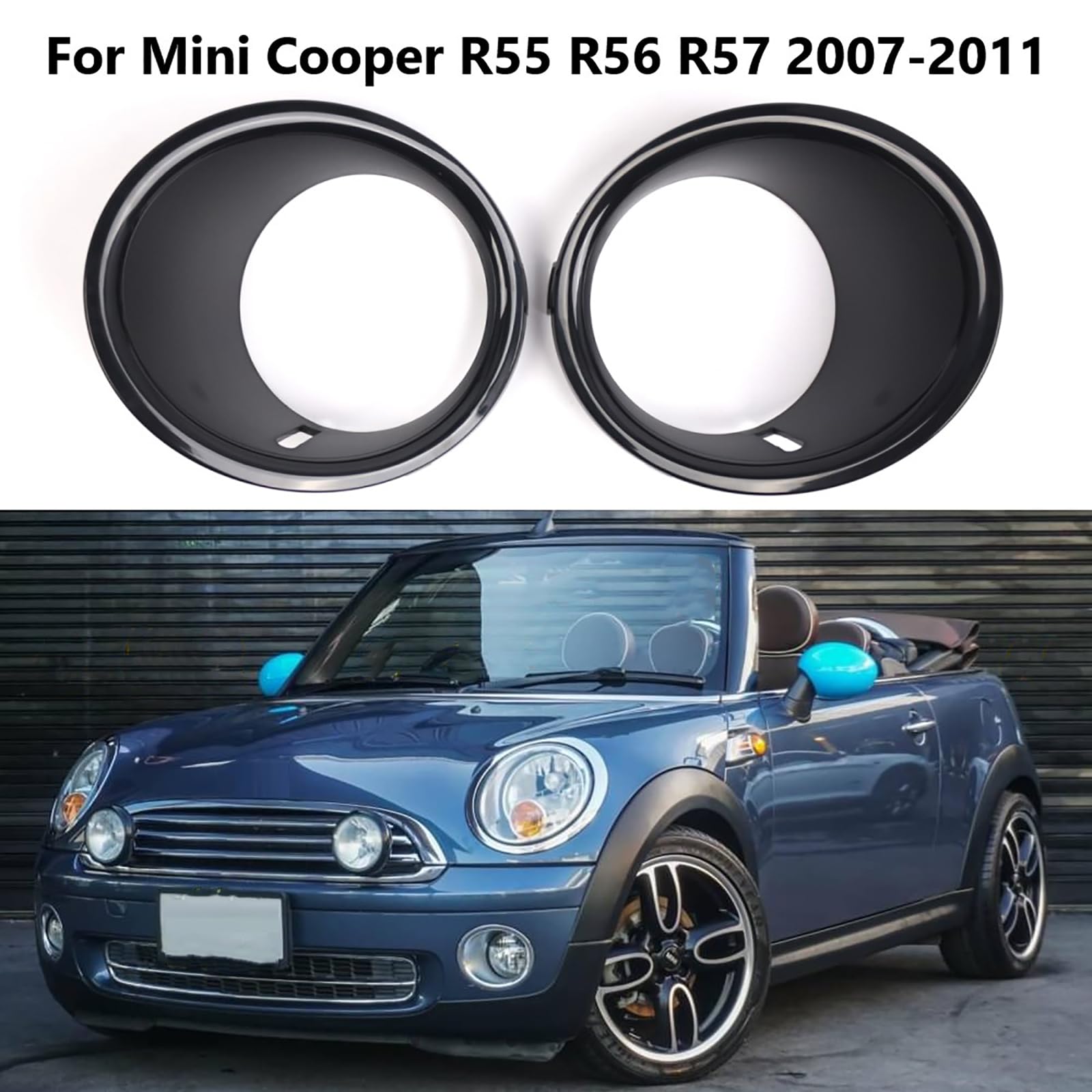 Anelli Cromati Per Fari Antinebbia Anteriori BMW Mini Cooper R55 R56 R57 - 2 Pezzi, Codice 51112753661/51112753662