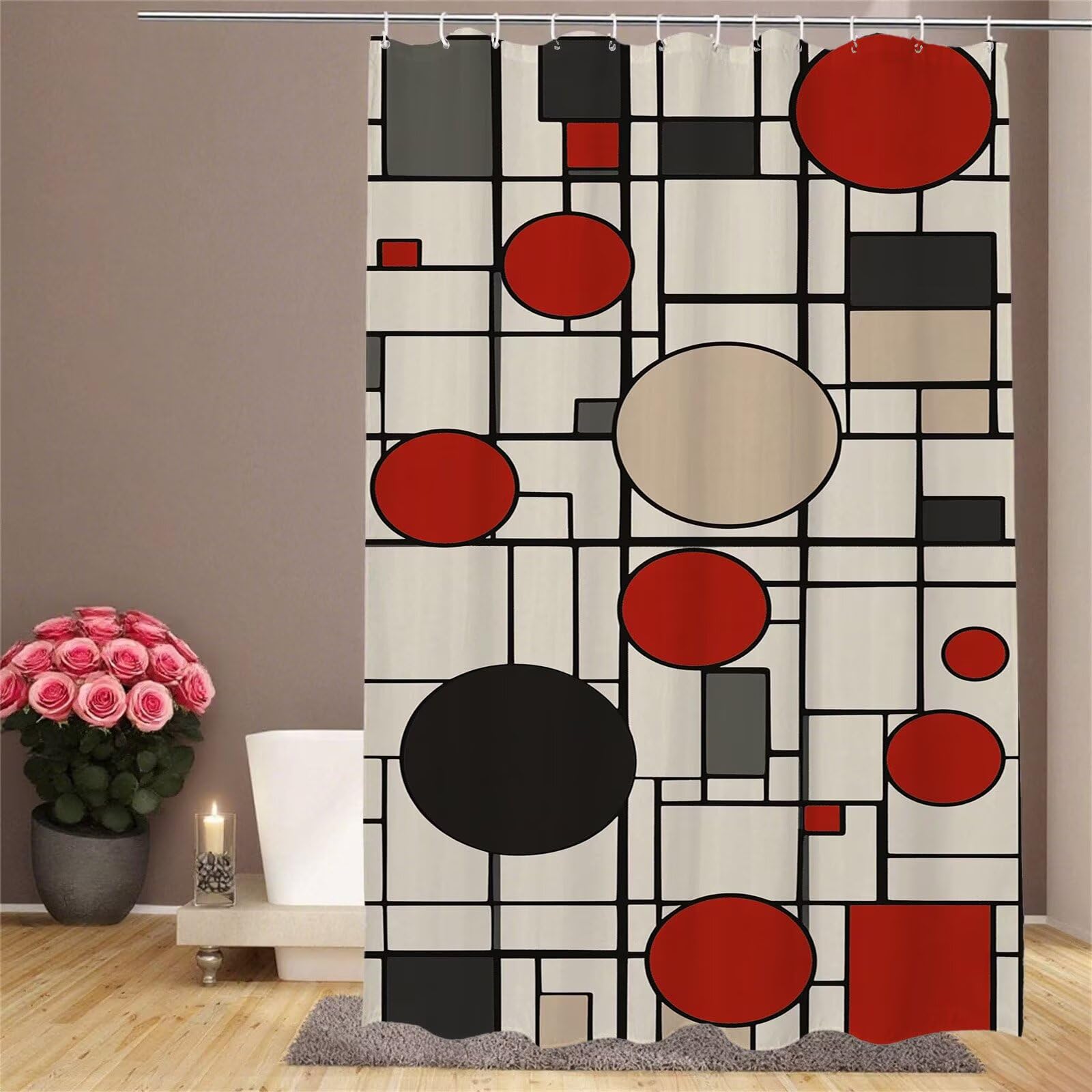 Rideau douche lavable polyester 120x180cm résistant à l'eau