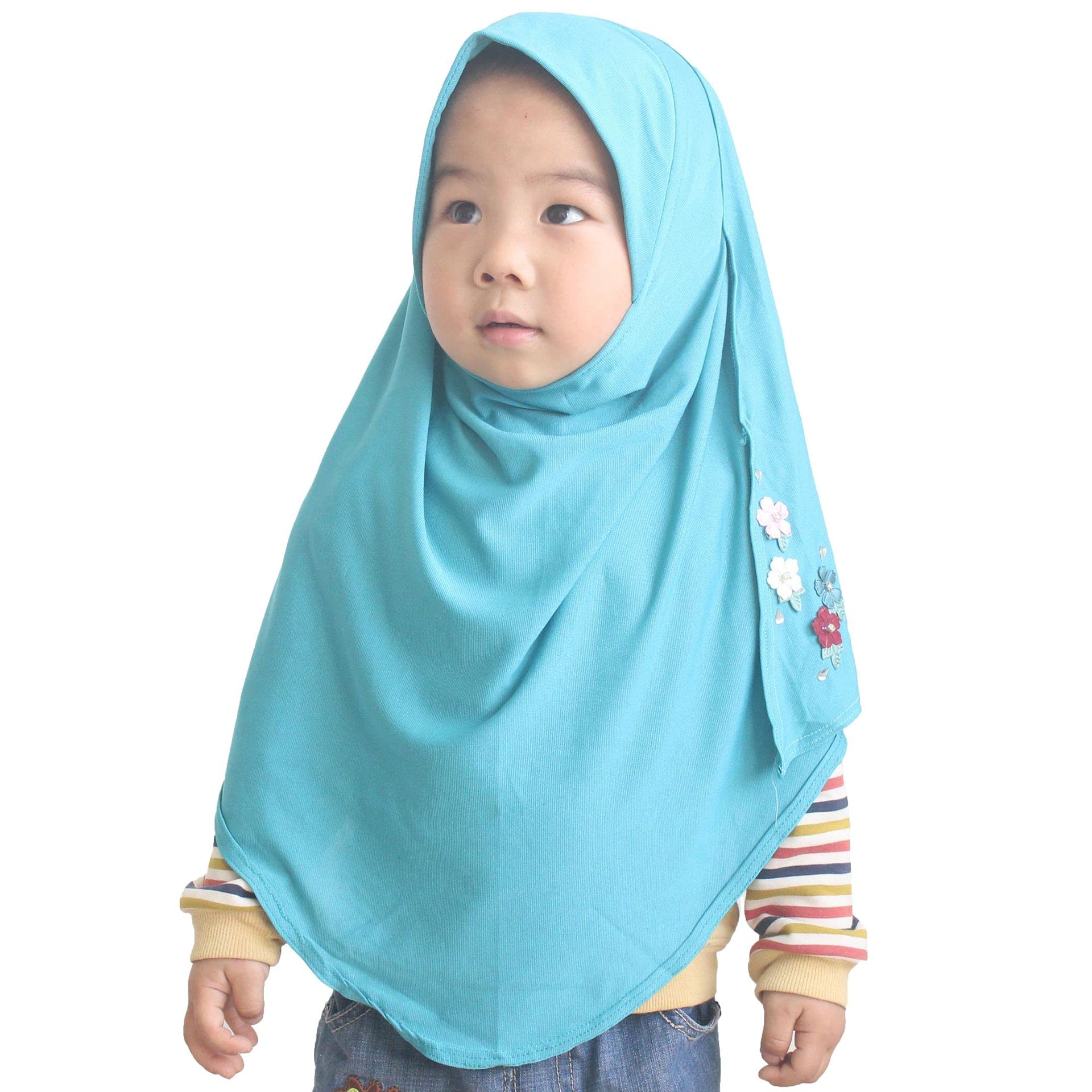 Modest Beauty One piece Baby Kids Muslim Islamic Scarf Hijab for Little Girls Ready to Wear