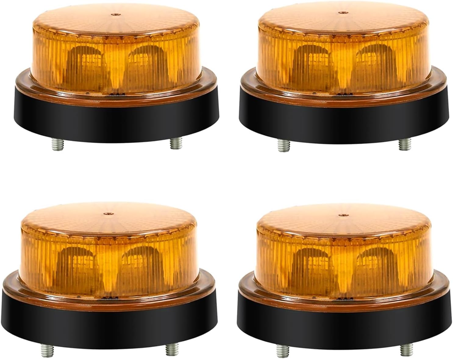 Ourbest Amber Strobe Light for Truck,12-24V Emergency strobe lights (4, Yellow)