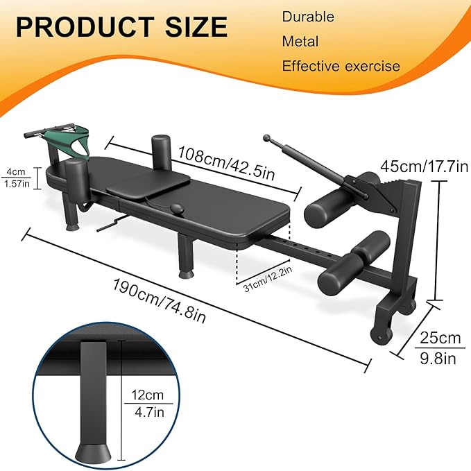 Alternative Inversion Traction Table, Fitness Full Body Traction Bed, Massage Cervical Traction Table for Lumber Stretching, Back Decompression Bench Machine for Home