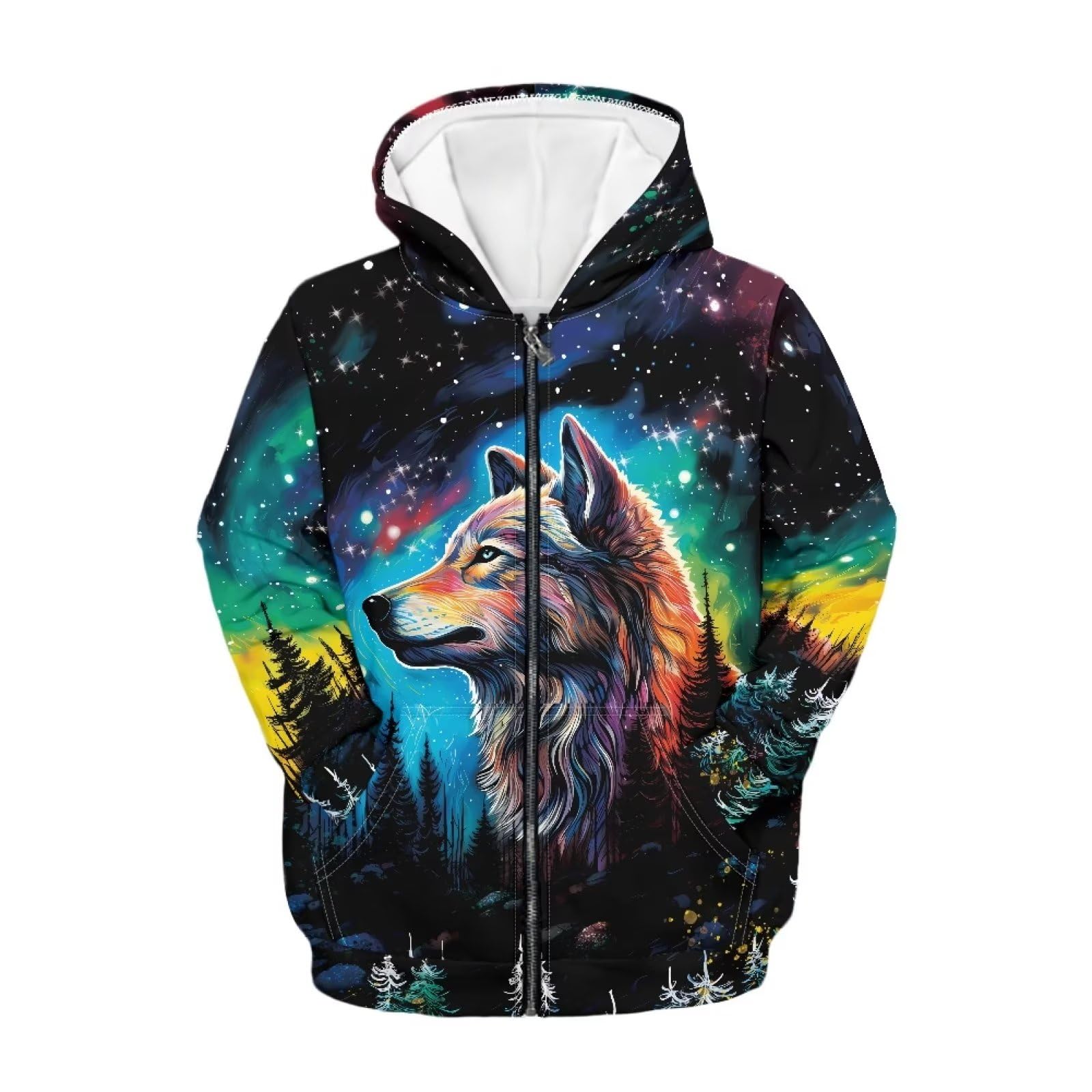 Zipper Hoodie for Kids Full Zip Up Sweatshirt Active Coat Hooded Pullover with Pockets Size 6-16 Boys Girls