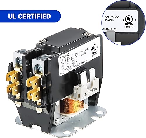 Miniatura 2 de Contactor de motor para portador de HVAC, 24 VCA, bobina de 40 amperios, relés de repuesto de 2 polos compatibles con PC240A, aire acondicionado,