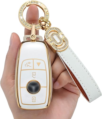 Funda para llavero de TPU adecuada para Mercedes Benz Clase S 2018-2021, Clase E 2017-2021, Clase C 2019-2021, Clase C Clase G