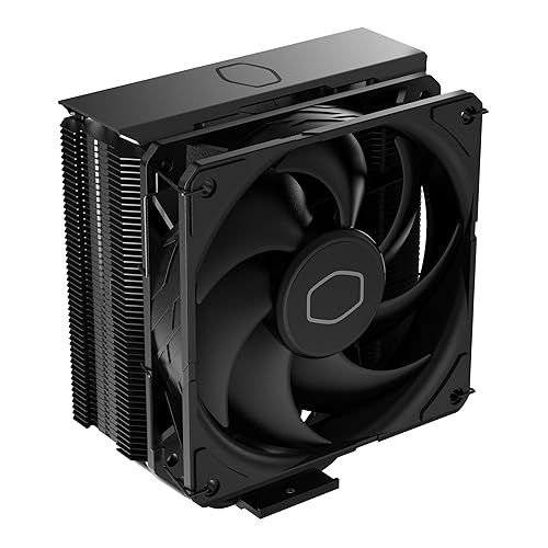 Disipador edición Master Hyper 212 Black, enfriador de aire para CPU, ventilador Silencio FP120, negro anodizado, aletas de níquel cepillado, 4