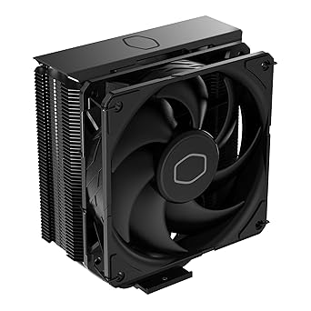 Cooler Master Hyper 212 Black CPU Air Cooler, SickleFlow 120 Edge PWM Fan, Aluminum Top Cover, 4 Copper Heat Pipes, 152mm Tall, AMD Ryzen AM5/AM4, Intel LGA 1851/1700/1200 Brackets