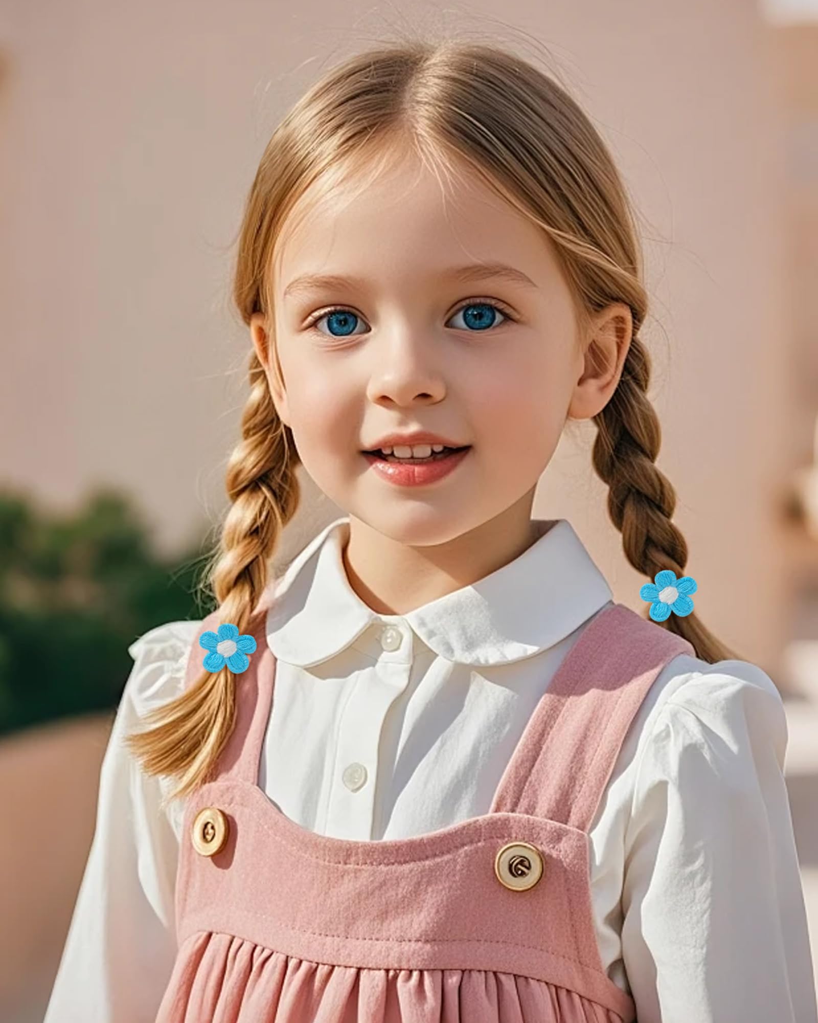 Jollybows 24 Pièces Élastiques à Cheveux Fleuris, Chouchou à Cheveux Mini Élastiques Cheveux pour Femmes Filles bebe