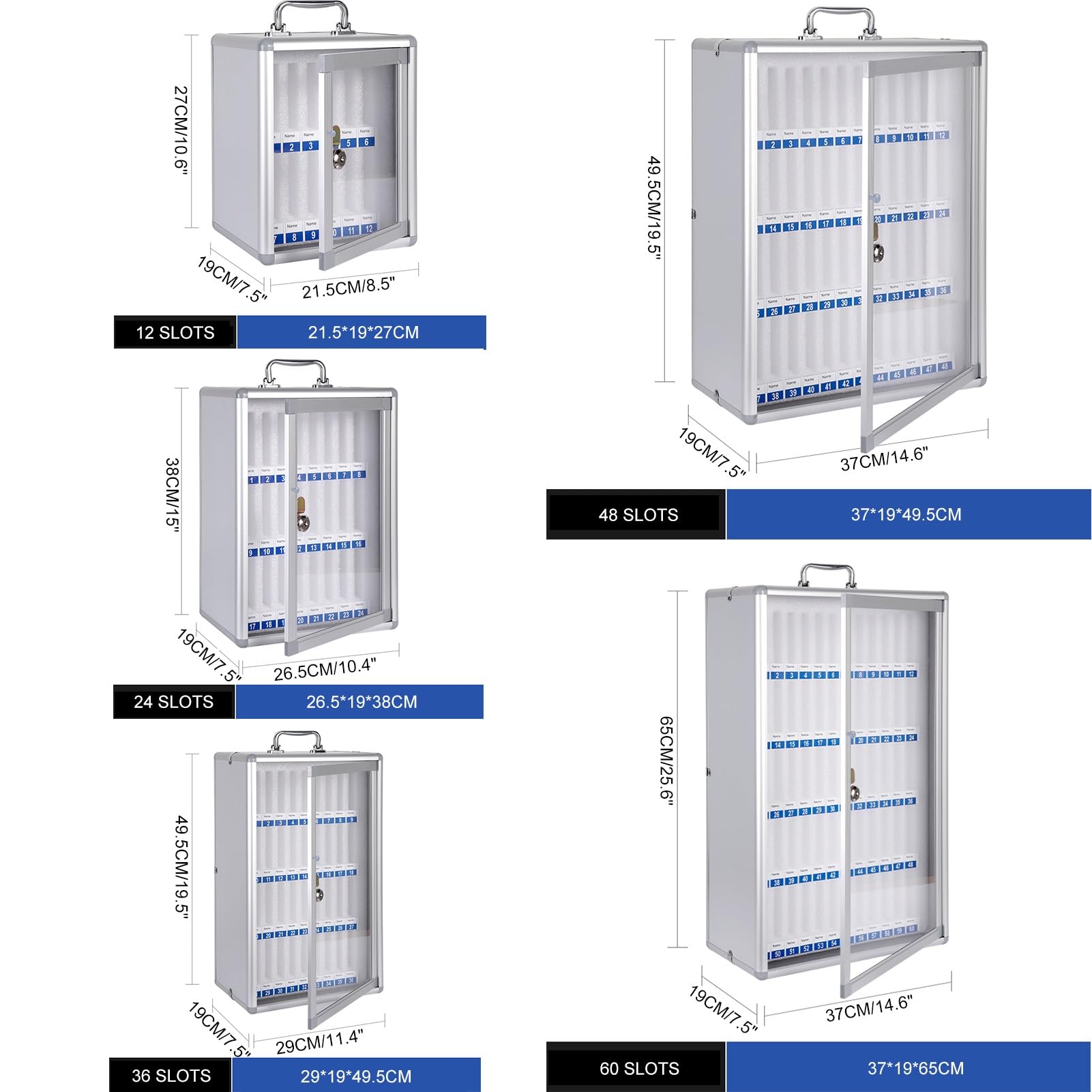 Caja de Almacenamiento para teléfono móvil Soporte acrílico para teléfono móvil Caja de Almacenamiento de Escritorio Caja de Almacenamiento portátil de aleación de Aluminio para teléfono
