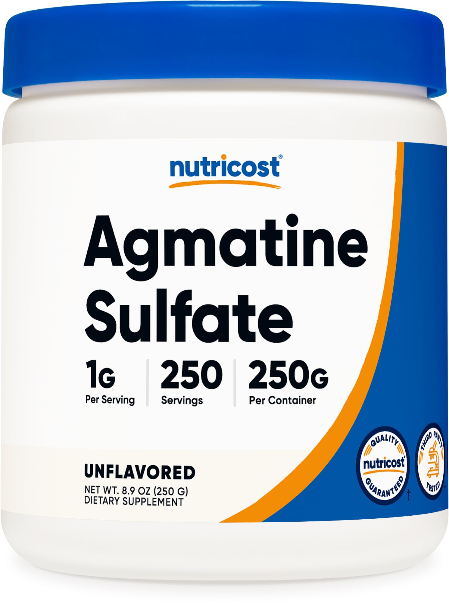 Nutricost Pure Agmatine Sulfate Powder - 250 Grams