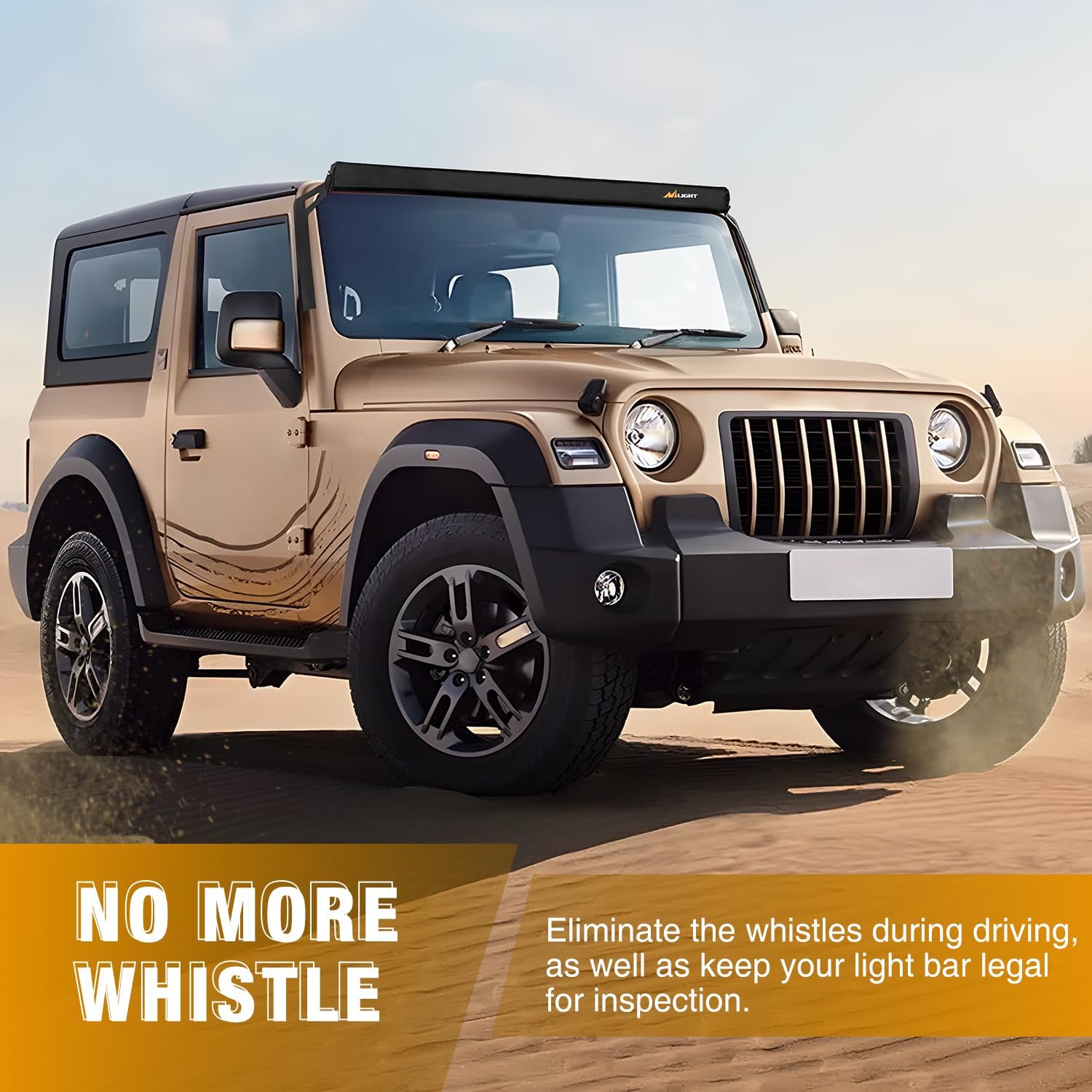 Nilight LED Light Bar Cover 52 Inches Black Nylon Protective Sleeve Universal Fit Straight and Curved Bar Waterproof Dustproof Scratch-Proof Cove for Driving Off Road Light