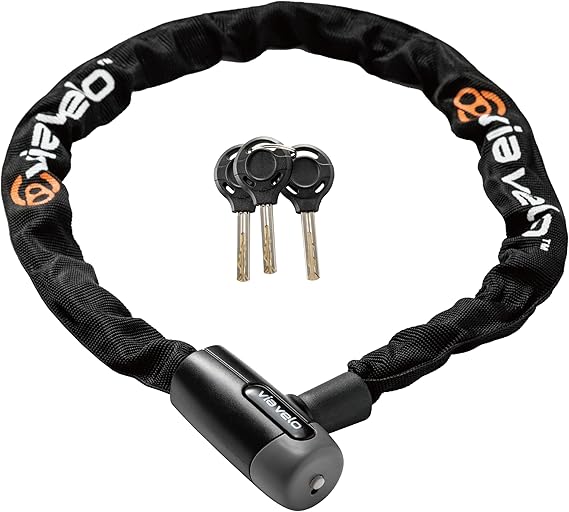 Via Velo Bike Chain Lock, 2.95 Ft Heavy Duty AntiTheft Bicycle Lock