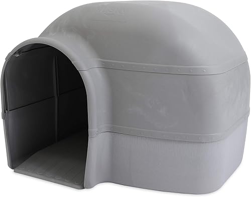 Petmate Husky - Casa para perros de hasta 90 libras, color gris, fabricada en Estados Unidos