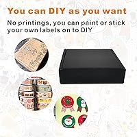 Vista 6 de Paquete de 50 cajas de envío pequeñas de 4 x 4 x 1 pulgadas, sobres de cartón corrugado para negocios, color negro (CM441B)