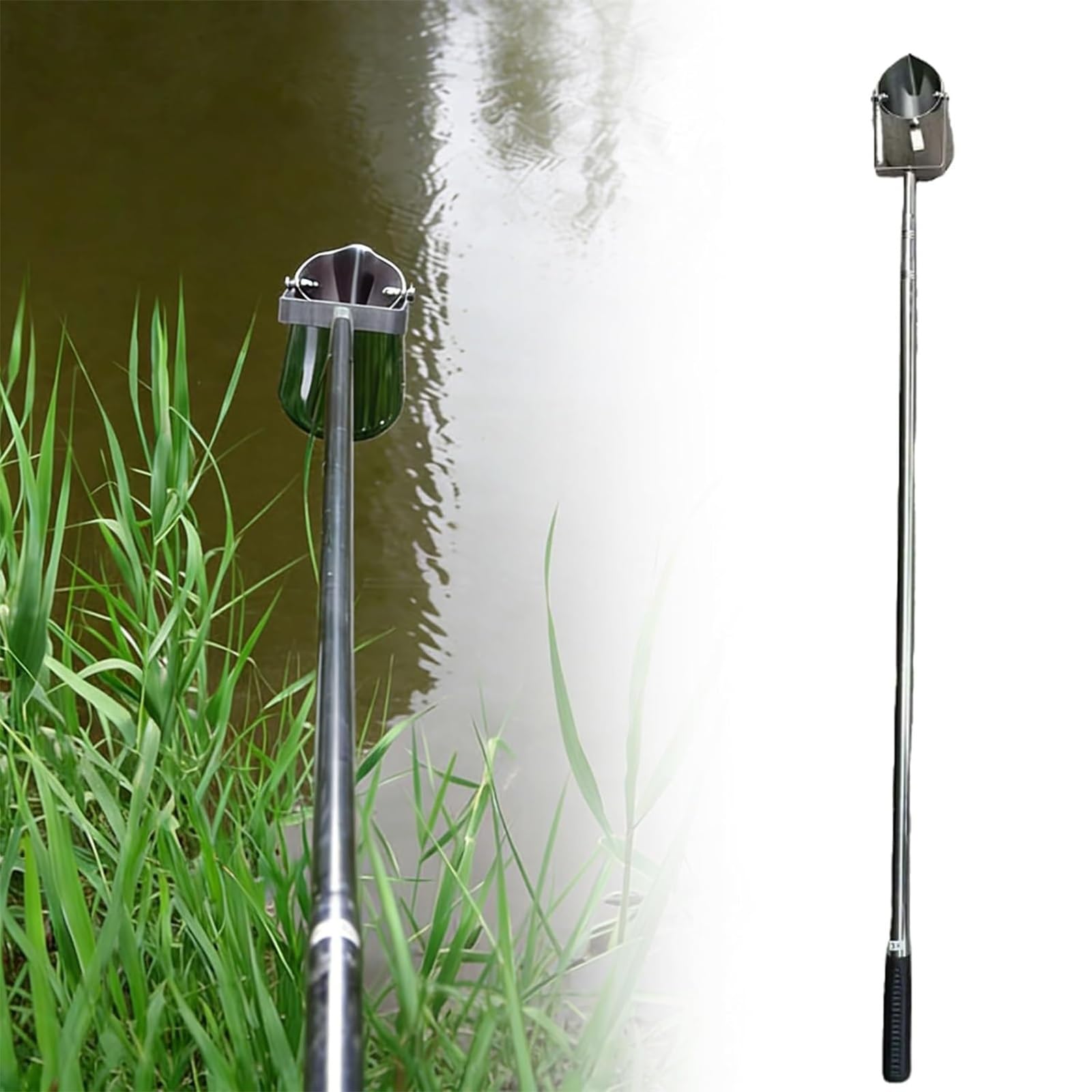 Wasserprobenentopfer, 1000 ml, Metall, tragbar, mit verstellbarer Stange und Becher, ideal für industrielle Labors und Feldeinsatz