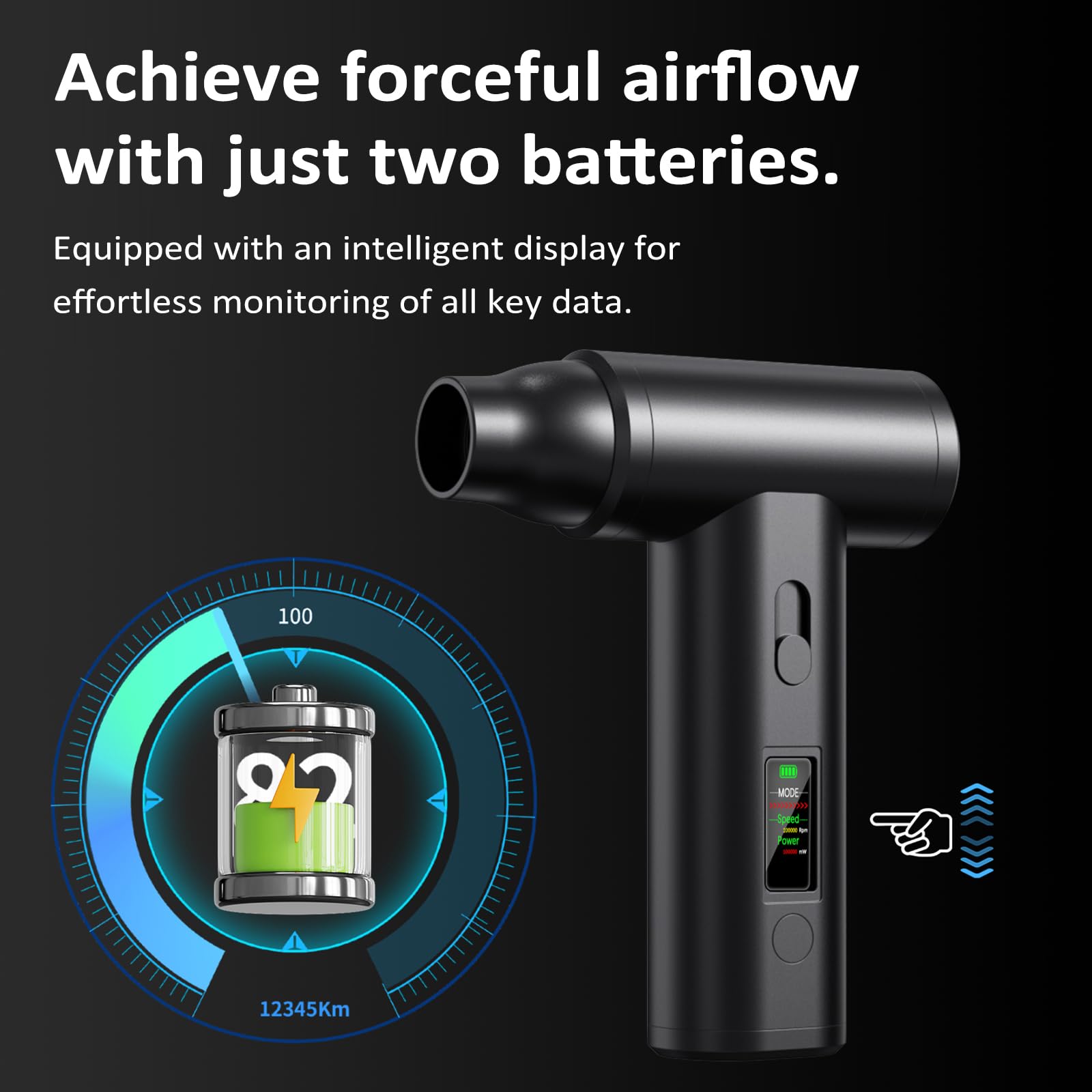 Plumero de aire comprimido de 4000 mAh, recargable, inalámbrico, soplador eléctrico portátil para teclado de computadora, coche, limpieza de casa de mascotas