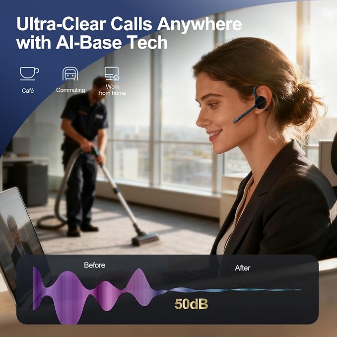 Auricular Bluetooth Inalámbrico On Ear oleap Negro miniatura 5