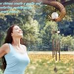 Mom Gifts for Mothers Day Solar Wind Chimes Gifts for Mom Gift for Women Mom Grandma Moon Wind Chimes Outdoor Decor Crackle Glass Ball Wind Chime Garden Christmas Decor Hanging Waterproof