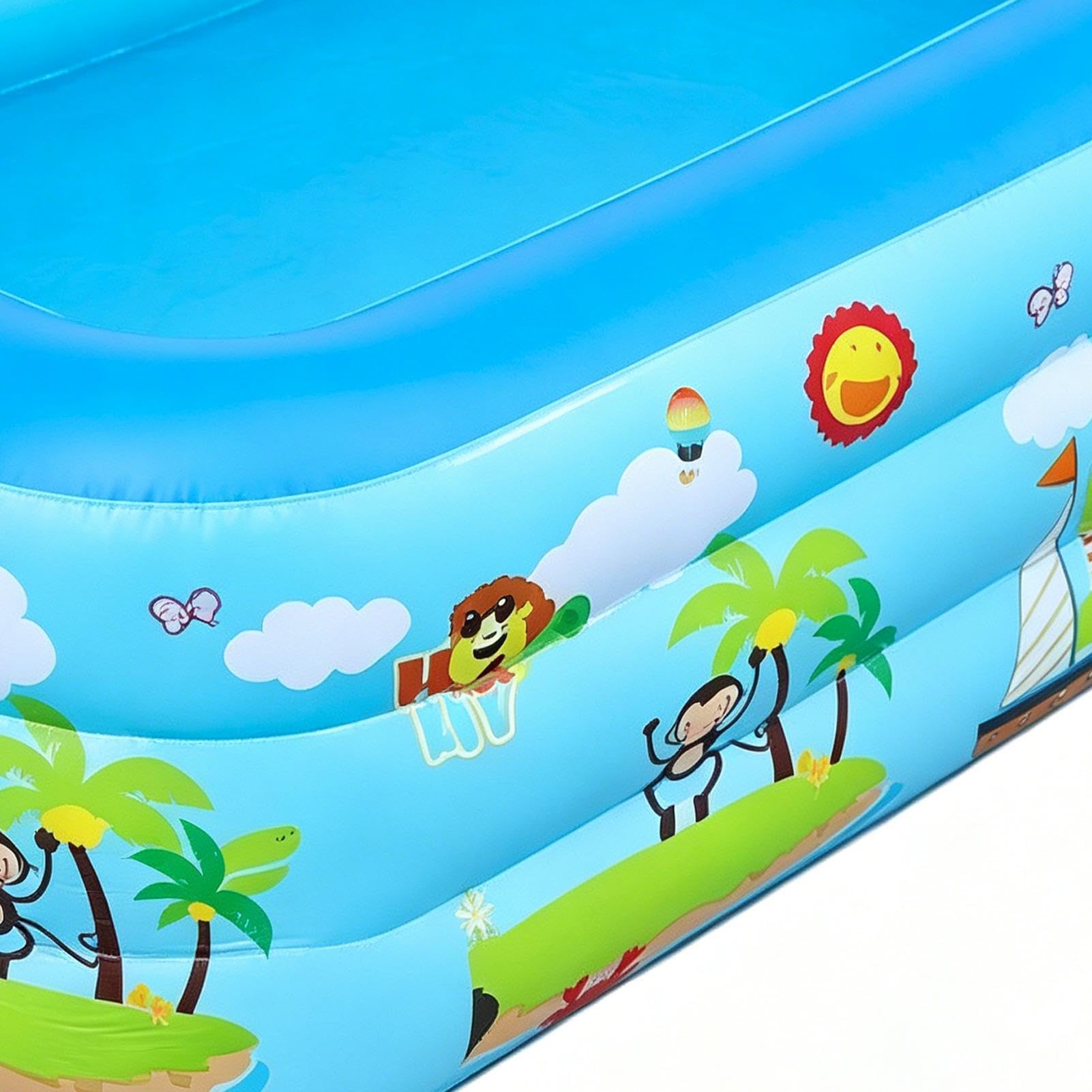 Piscina Hinchable Infantil | Resistente a Rayos UV, Grande, portátil y Plegable | Piscina Hinchable de Verano para Niños | para Clima Caluroso Jardín Patio Césped Parque Acuático y