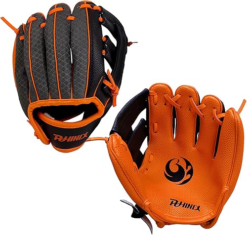 PHINIX Guantes de béisbol para niños de Tee Ball y guantes de entrenamiento de 21.6 cm