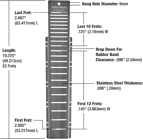 Miniatura 6 de MusicNomad Fret Shield™ - Herramienta de protección de protector de diapasón total para pulir trastes en guitarras eléctricas Gibson (MN801)