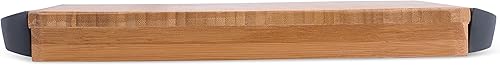Miniatura 5 de Internet's Best Tabla de cortar de bambú con cajón extraíble - Almacenamiento de preparación - Cortar rebanar bloque de madera tabla de cocina