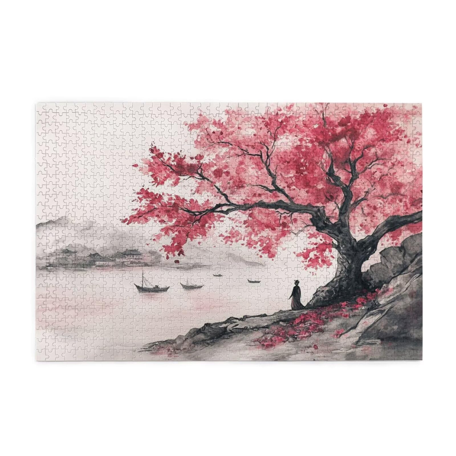 Puzzles Árbol 2000 Adultos, Puzzle Lago 2000 Piezas Adecuado para Principiante, Juegos Divertidos/Coloridos Entretenimiento Familiar, Pasatiempos Creativos Adultos Mujer Decoracion Regalos 1T-148