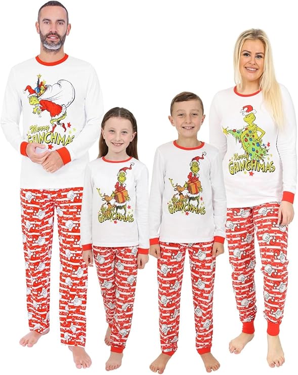 The Grinch Grinchmas - Pijama largo familiar de Navidad a juego