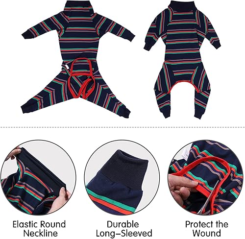 Miniatura 4 de Traje de recuperación para perros para heridas abdominales después de una cirugía, para evitar lamer heridas, alternativas de cuello electrónico y