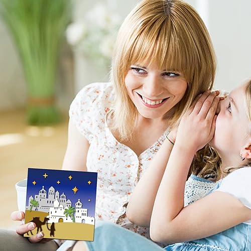 Miniatura 5 de GLOBLELAND Plantilla de troqueles de corte de ciudad de Belén para hacer tarjetas, álbumes de recortes, plantilla de troquelado de acero al carbono,