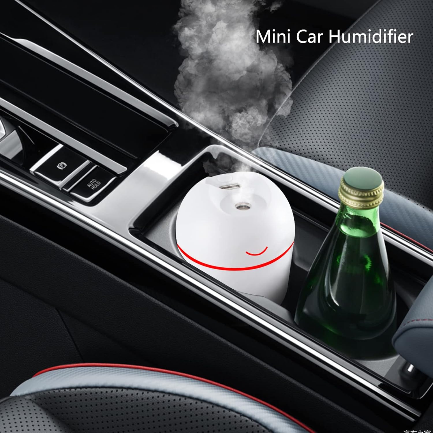 Mini Humidifier 250ml USB Cool Mist Humidifier Small humidifier Portable Colorful Quiet Safety for Bedroom Office car Yoga(White) : Home & Kitchen