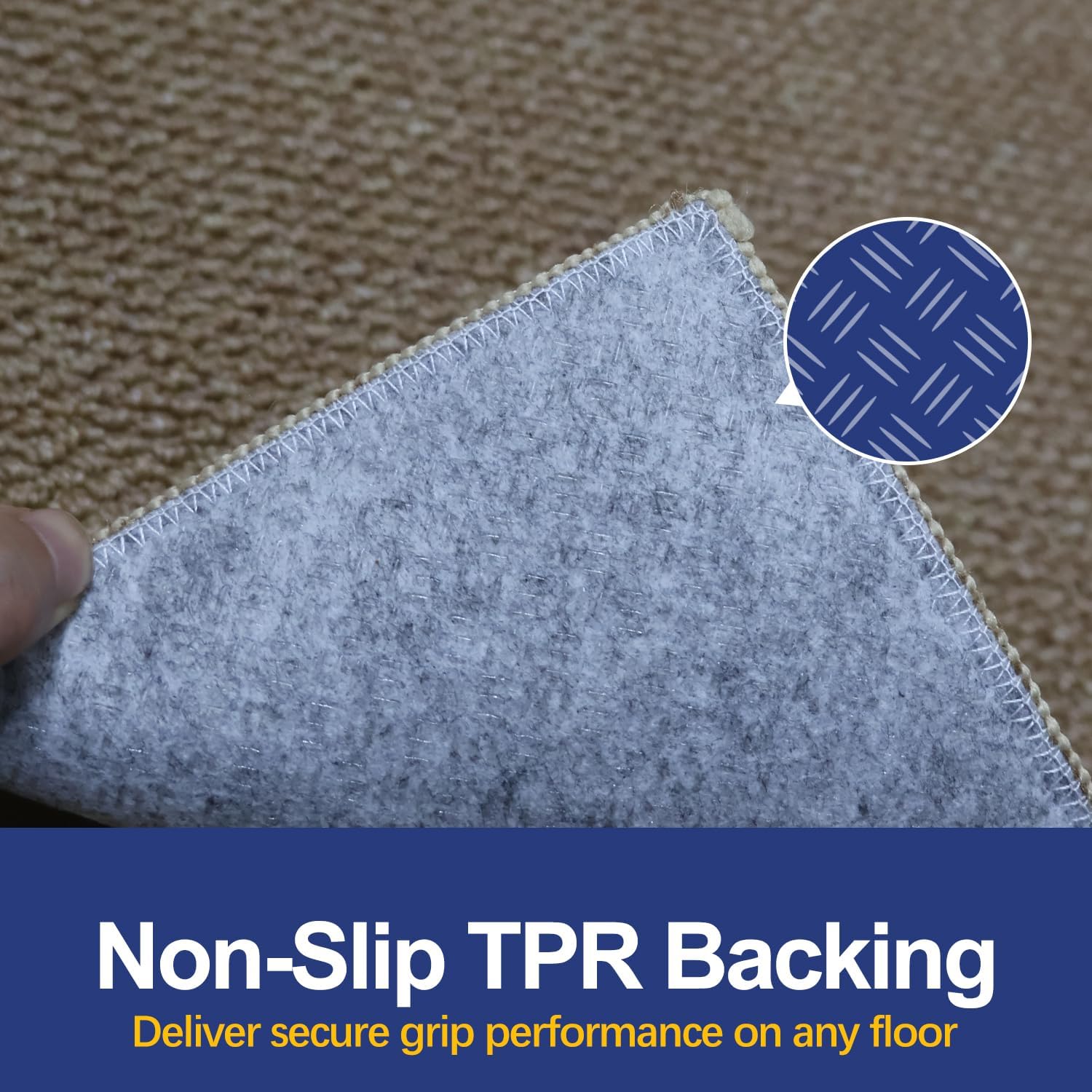 Dirt Trapping Door Mat 32"x48", Absorbent & Quick-Dry Entryway Rug, Washable Non-Slip Doormat for Muddy Paws & Shoes, Low-Profile Back & Front Door Mat Indoor Entrance, Taupe