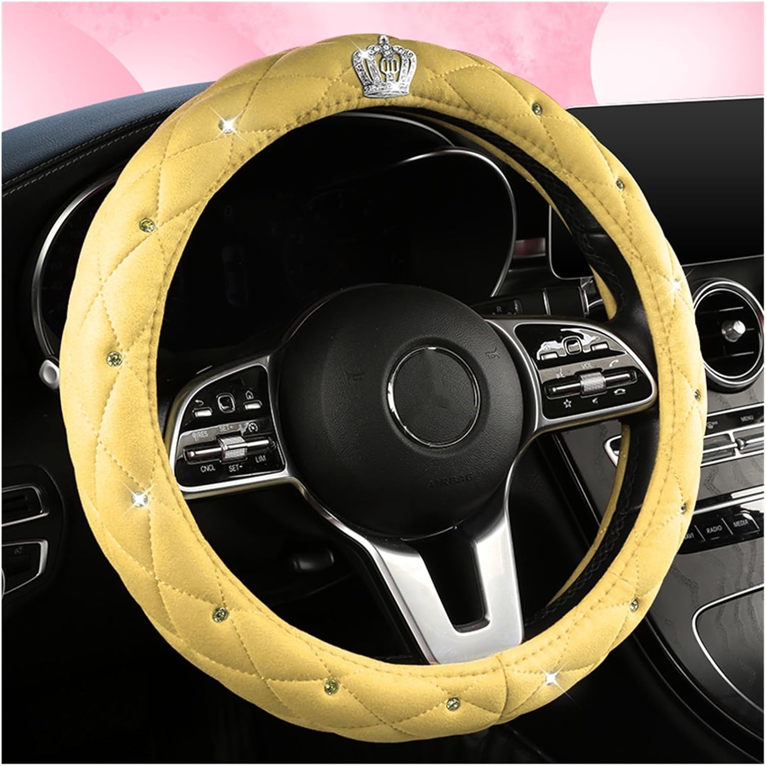 ステアリング・ハンドル 車のステアリングホイールカバーユニバーサル