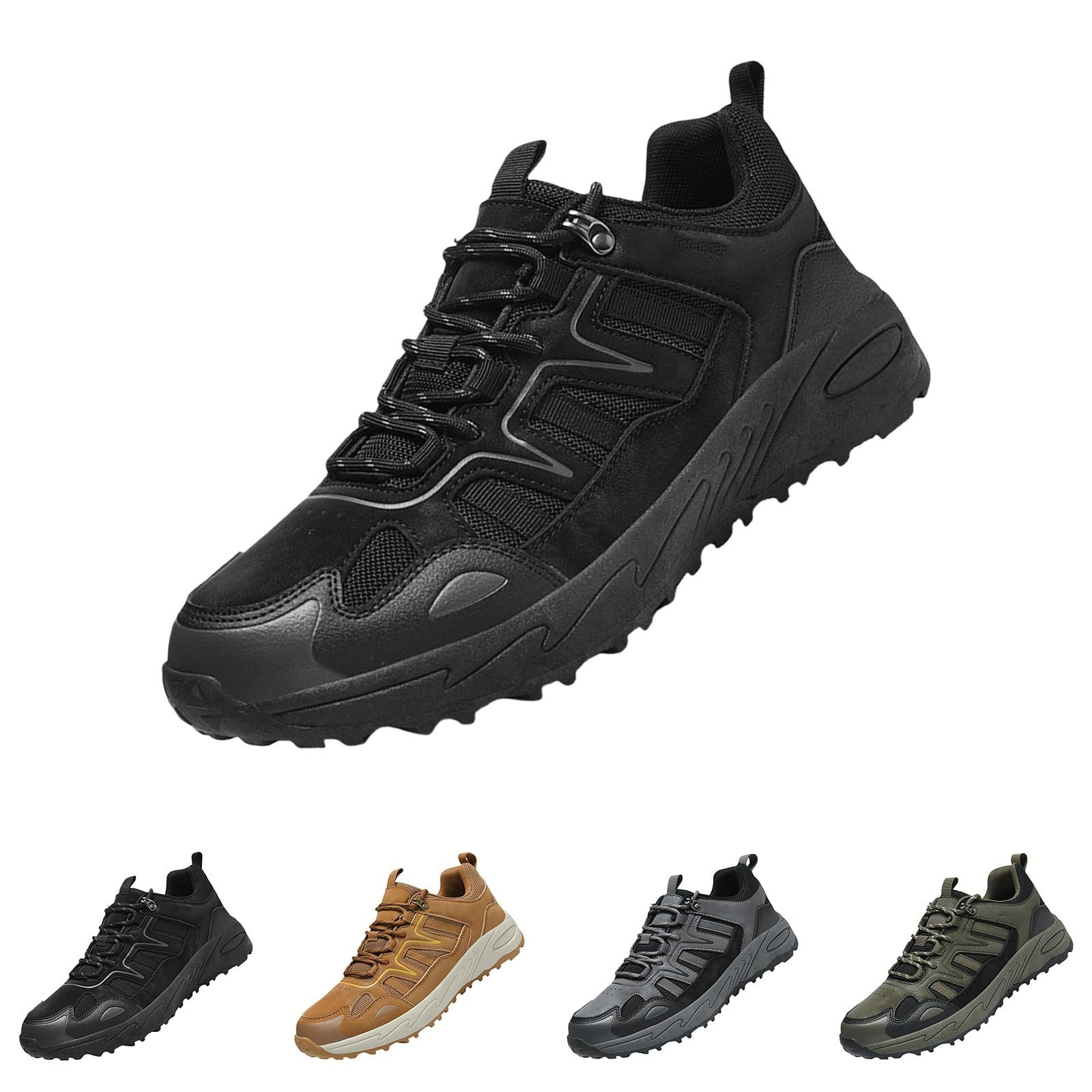 Wanderschuhe Herren Leicht Luftig Outdoorschuhe Mesh Atmungsaktive | Sportschuhe Rutschfest Turnschuhe Gedämpft Joggingschuhe Outdoor Trekkingschuhe Verschleißfest Laufschuhe Gym Fitnessschuhe