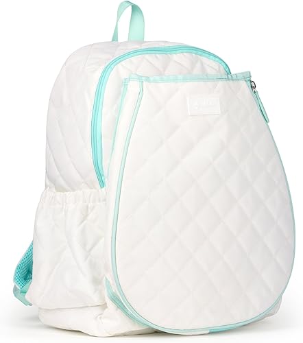 Miniatura 8 de Ame & Lulu Game On - Mochila de tenis, contiene correas acolchadas y ajustables, dos bolsillos exteriores para botellas de agua