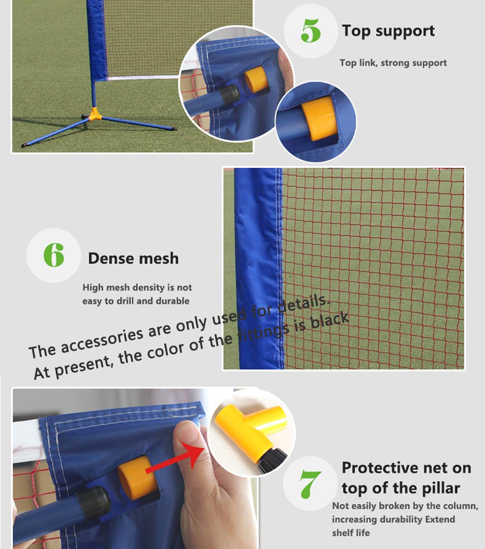 APOE Rete da Tennis Badminton Pallavolo Portatile per Giardino, Pieghevole e Regolabile, Rete da Badminton con Supporto per Sport All'aperto e Indoor Spiaggia, 3m-6m